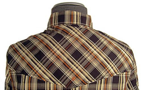 'Pacific' - Retro Indie Mens Check Shirt by FLY53